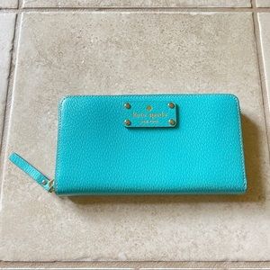 Kate Spade Blue Continental Wallet